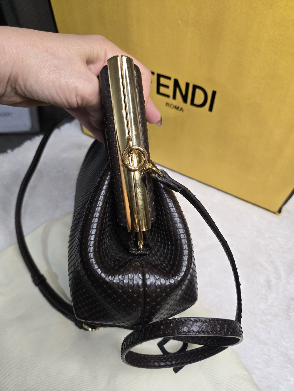 🔥 Fendi First Python Bag Small EXCELLENT 🔥 - Picture 3 of 11